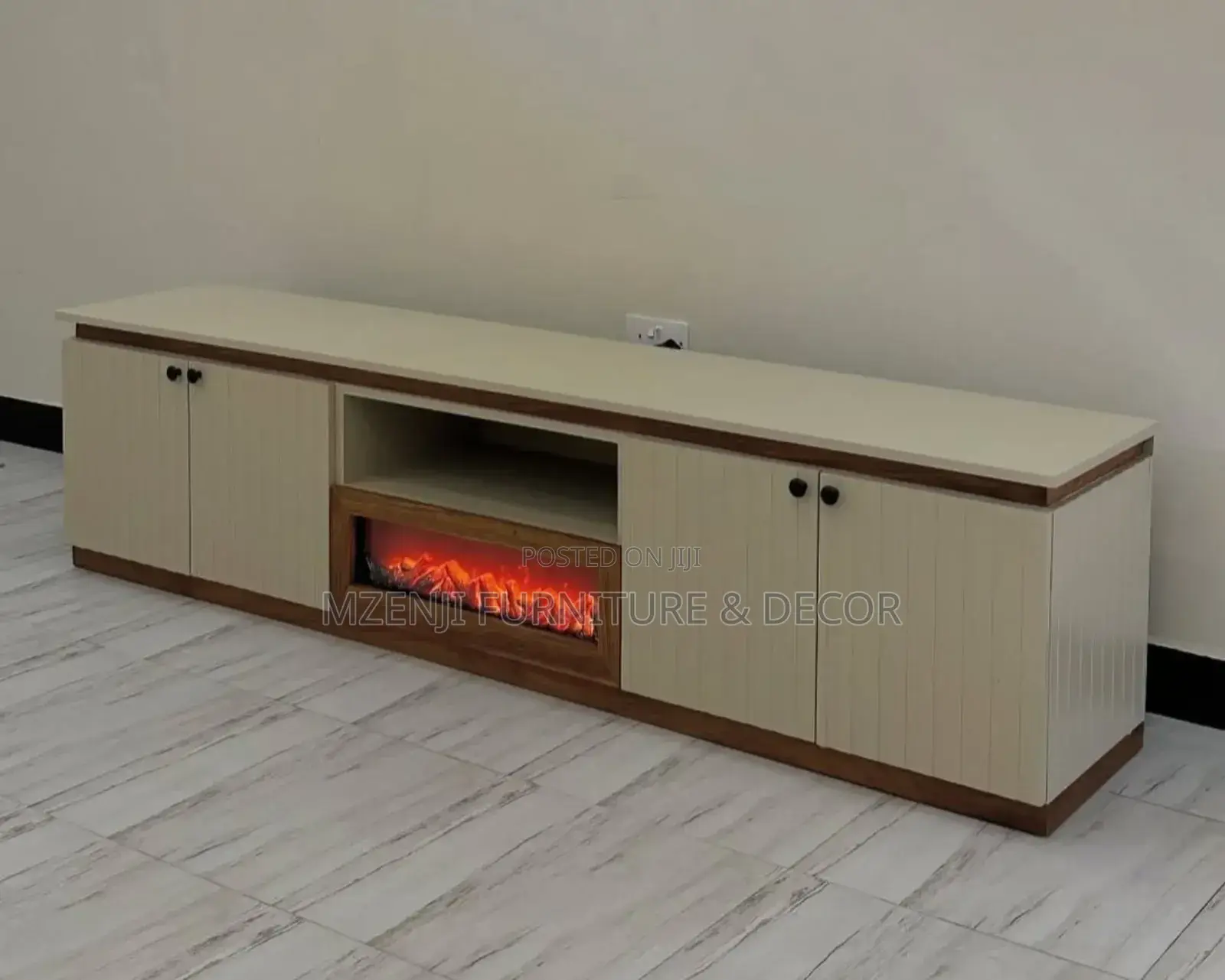 Luxury Tv Showcase With Fire Place 6 Ft