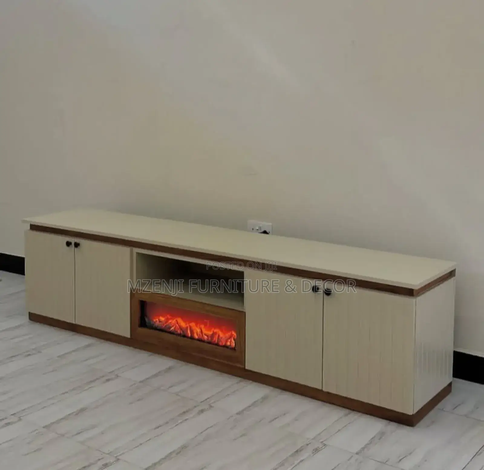 Luxury Tv Showcase With Fire Place 6 Ft