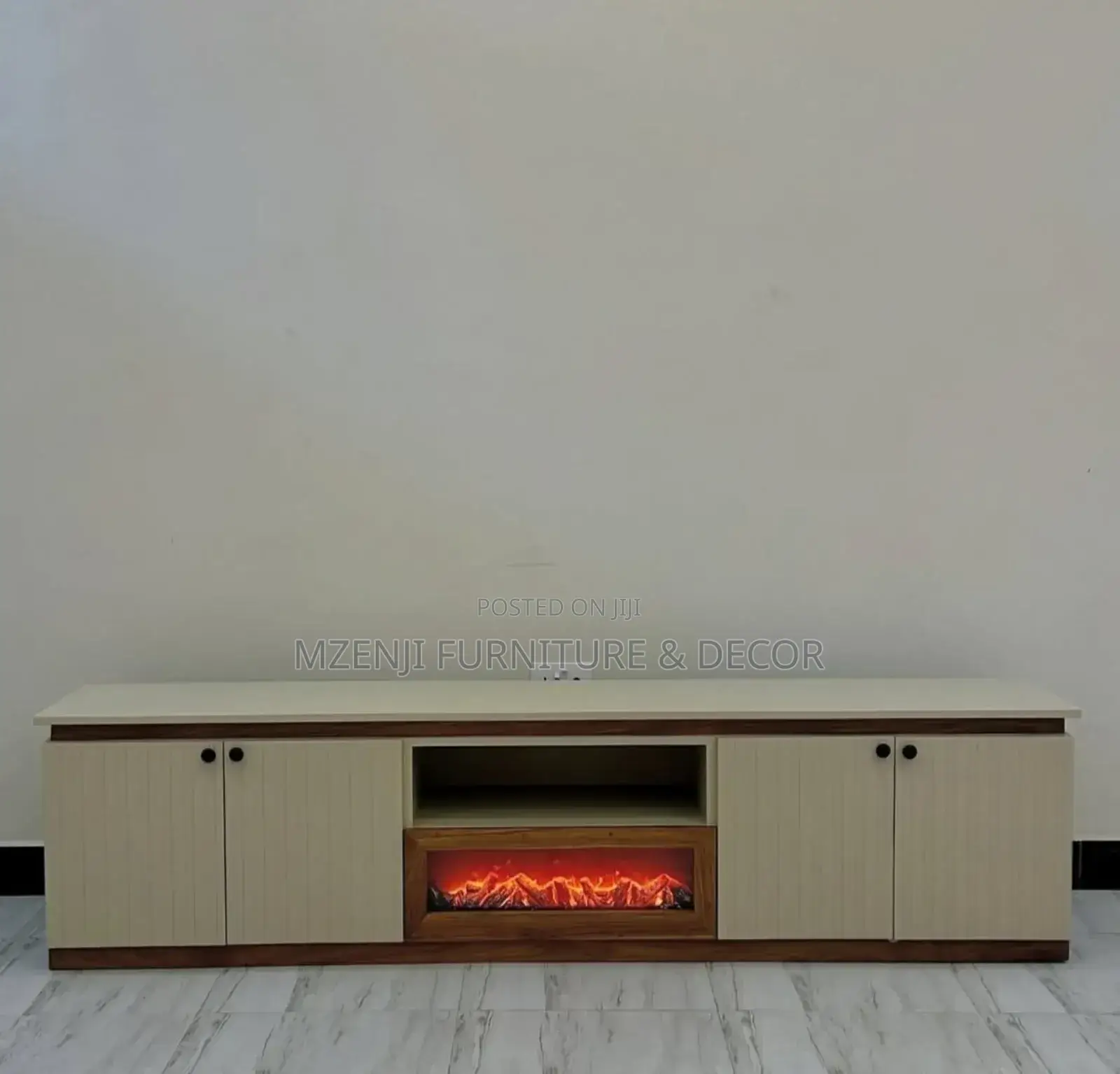 Luxury Tv Showcase With Fire Place 6 Ft