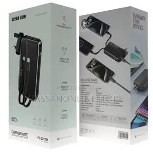 Green Lion Charge Mate Power Bank 10000 Mah Pd 22.5w - Black