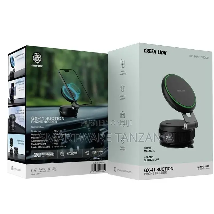 Green Lion Gx-41 Magsafe Suction Phone Holder - Black