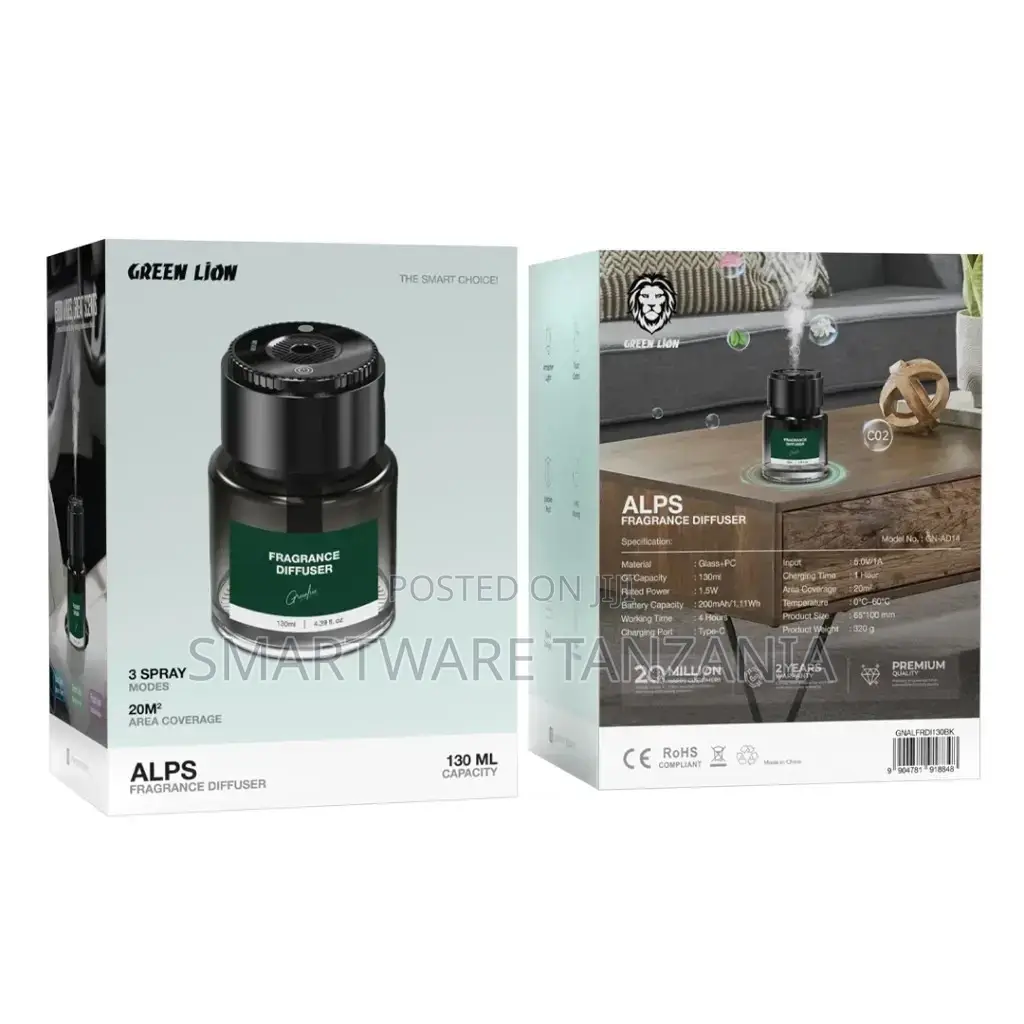 Green Lion Alps Fragrance Diffuser 130ml - Black