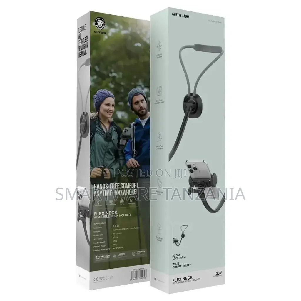 Green Lion Flex Neck Wearable Neck Holder - Black