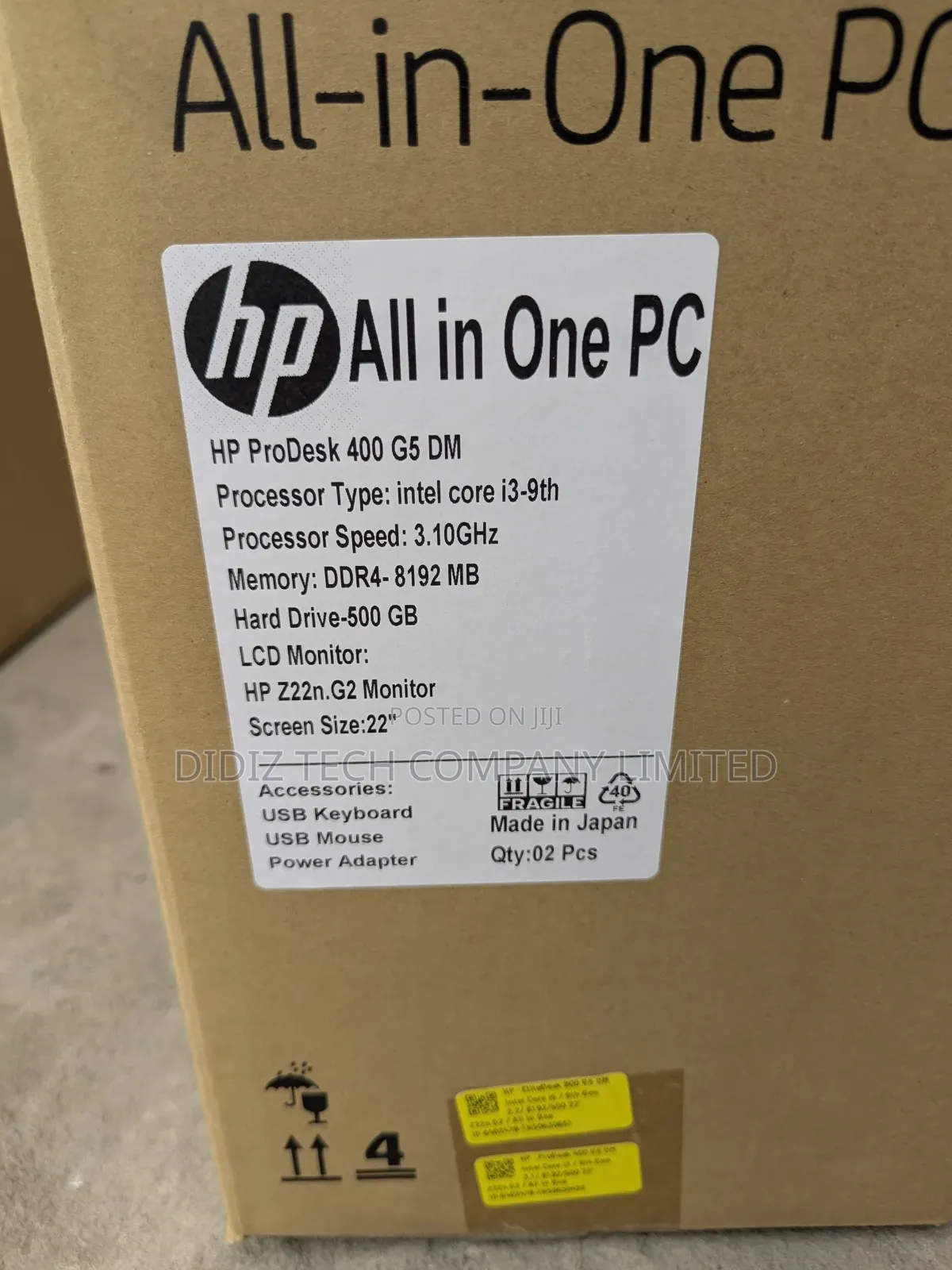 Desktop Computer HP EliteDesk 800 8GB Intel Core I3 HDD 500GB