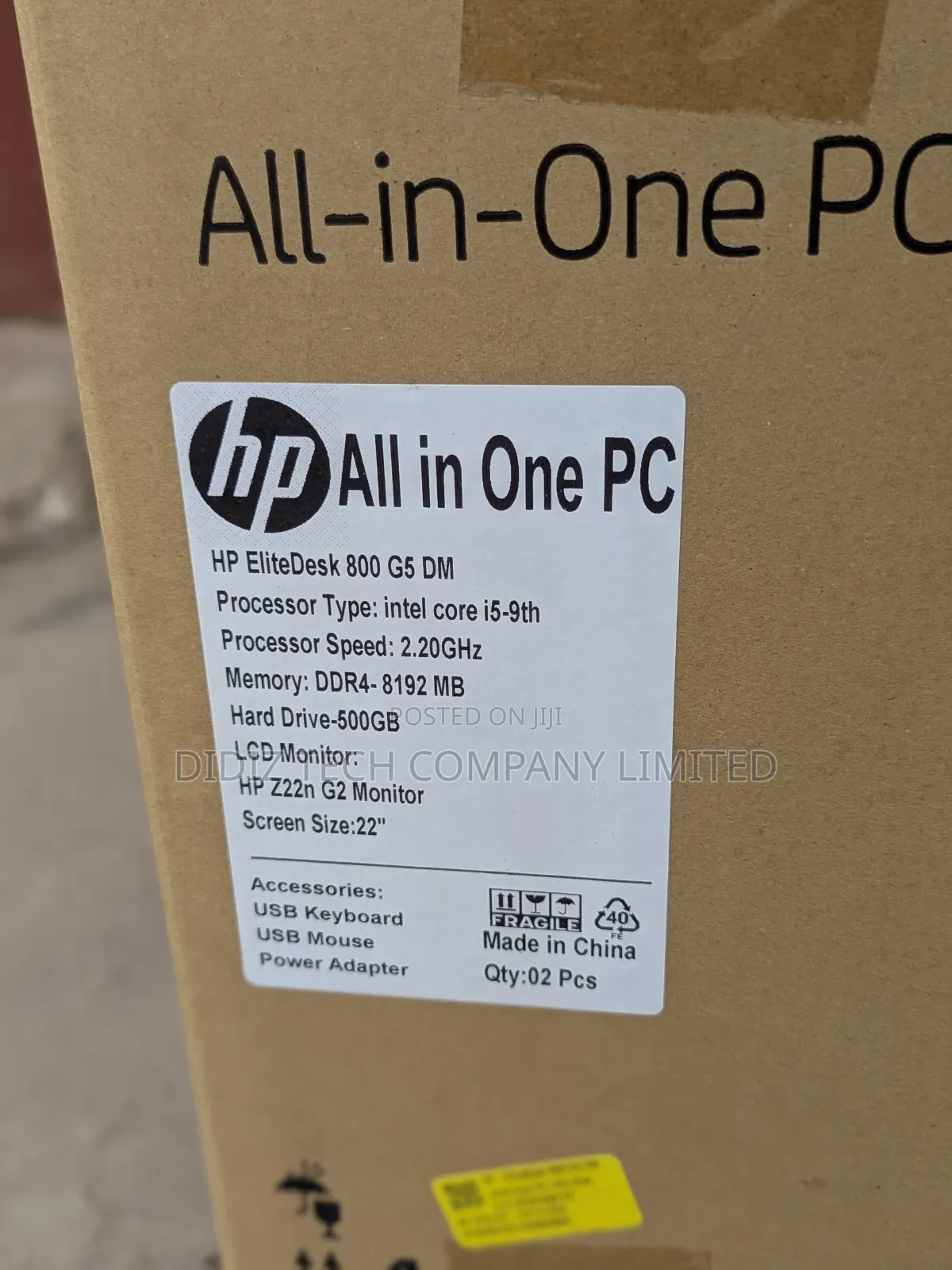Desktop Computer HP EliteDesk 800 8GB Intel Core I5 HDD 500GB