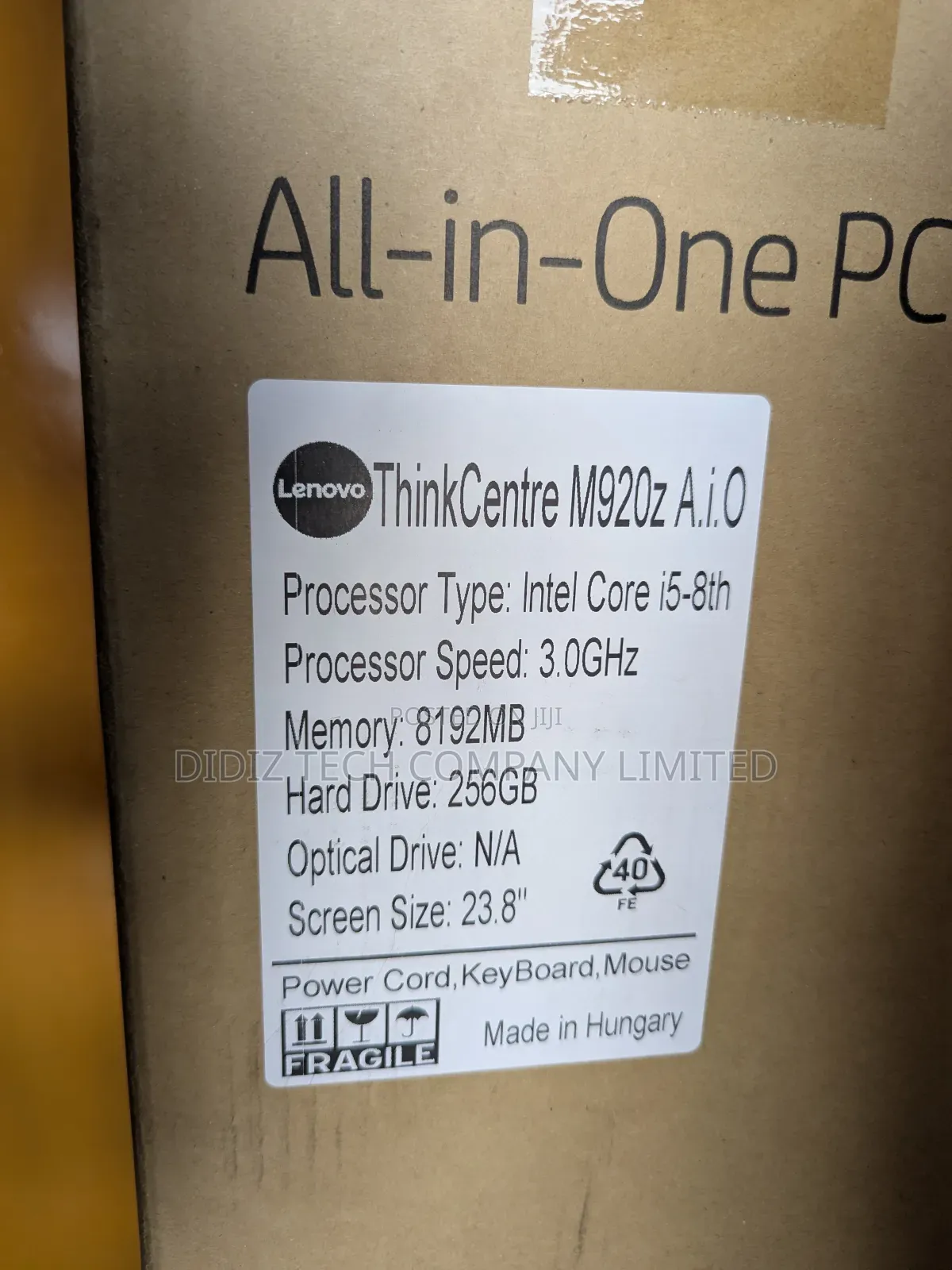 Lenovo ThinkCentre M910z AIO 8GB Intel Core I5 SSD 256GB