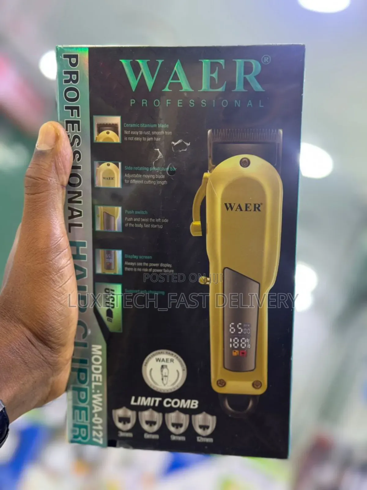 Waer Professional Hair Clipper Wa-0127 Rechargeable