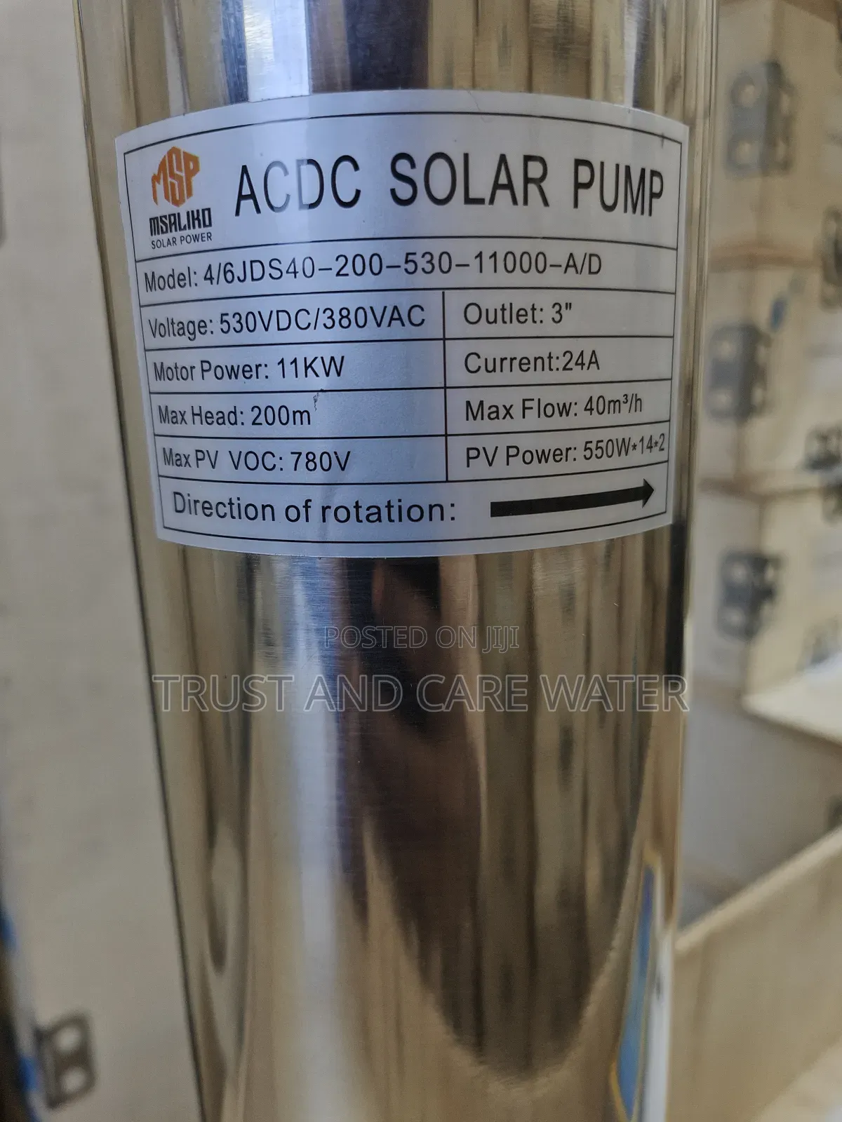 Solar Pump 15hp Stainless Steel Dc/Ac (3inch)