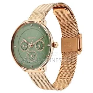 Titan Neo Quartz Multifunction Green Dial Watch for Women