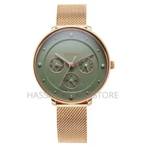 Titan Neo Quartz Multifunction Green Dial Watch for Women