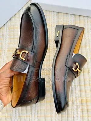 Leather Coffee Shoes / Ferregamo Shoes