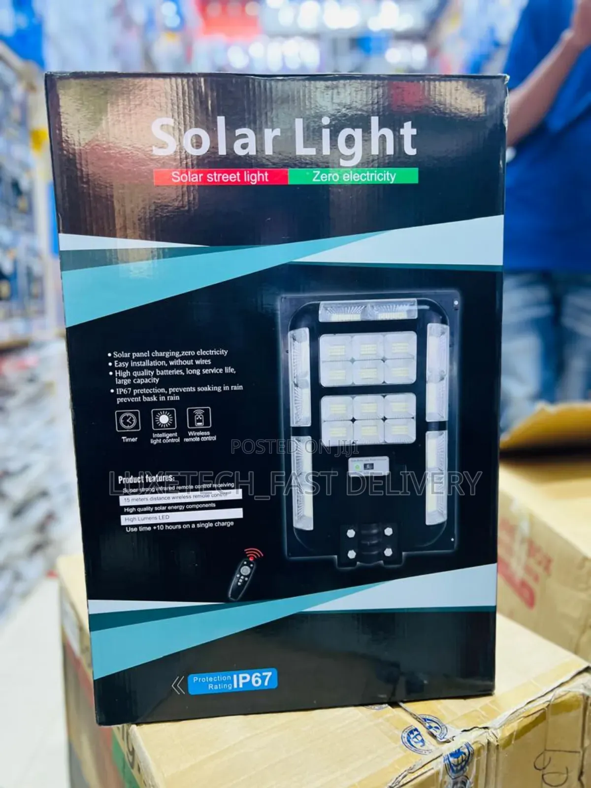 Solar Powered Street Light –Outdoor Security, Remote Control