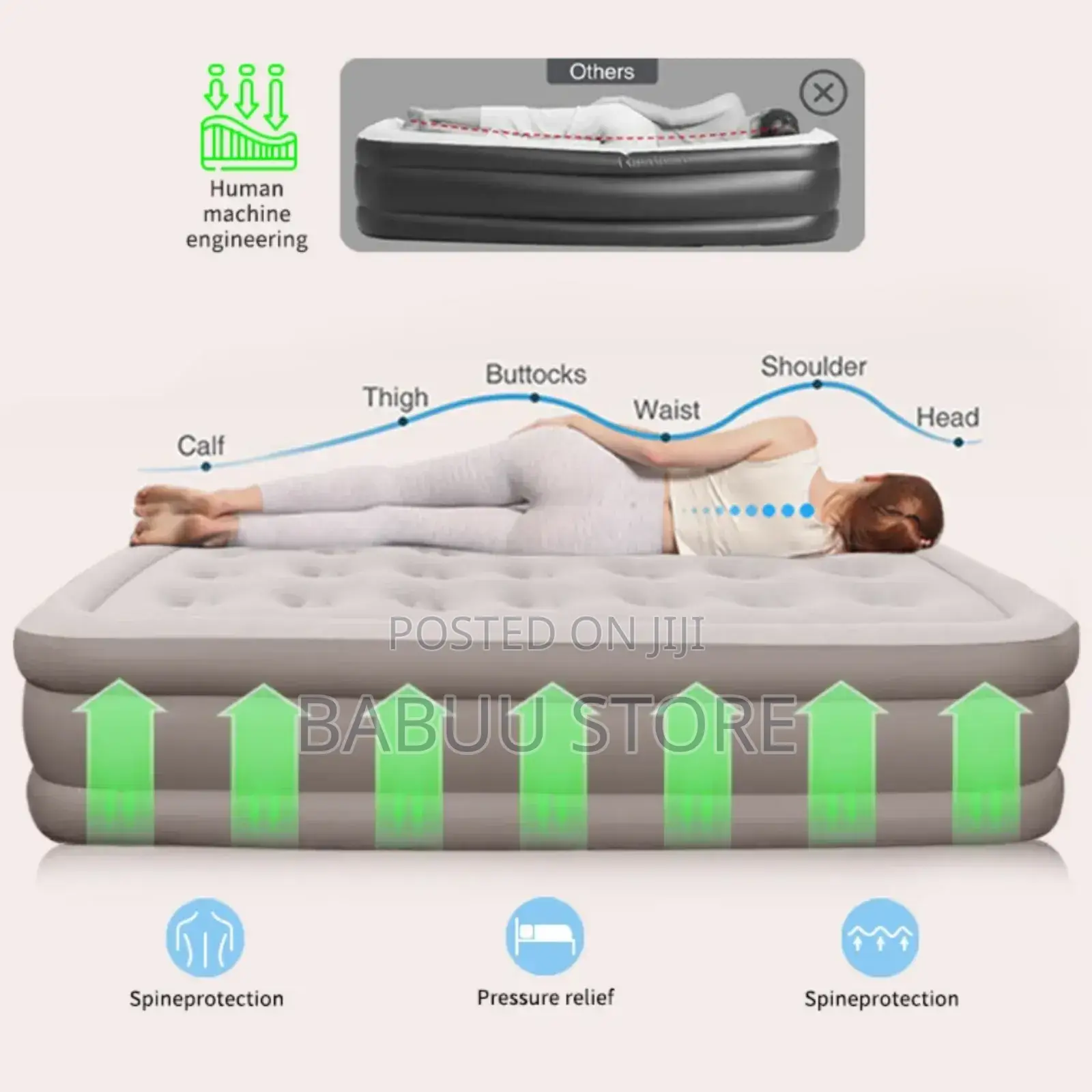 Airbed With Building Home