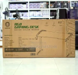Green Lion RGB Gaming Desk - Black