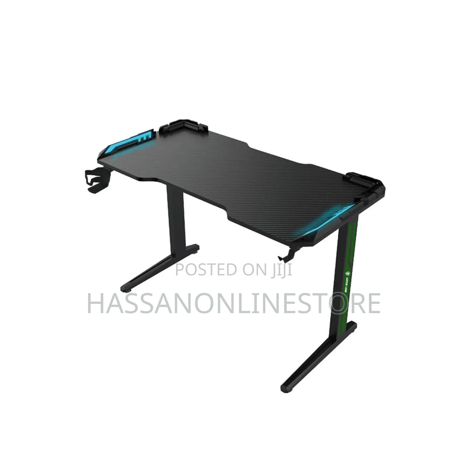 Green Lion RGB Gaming Desk - Black