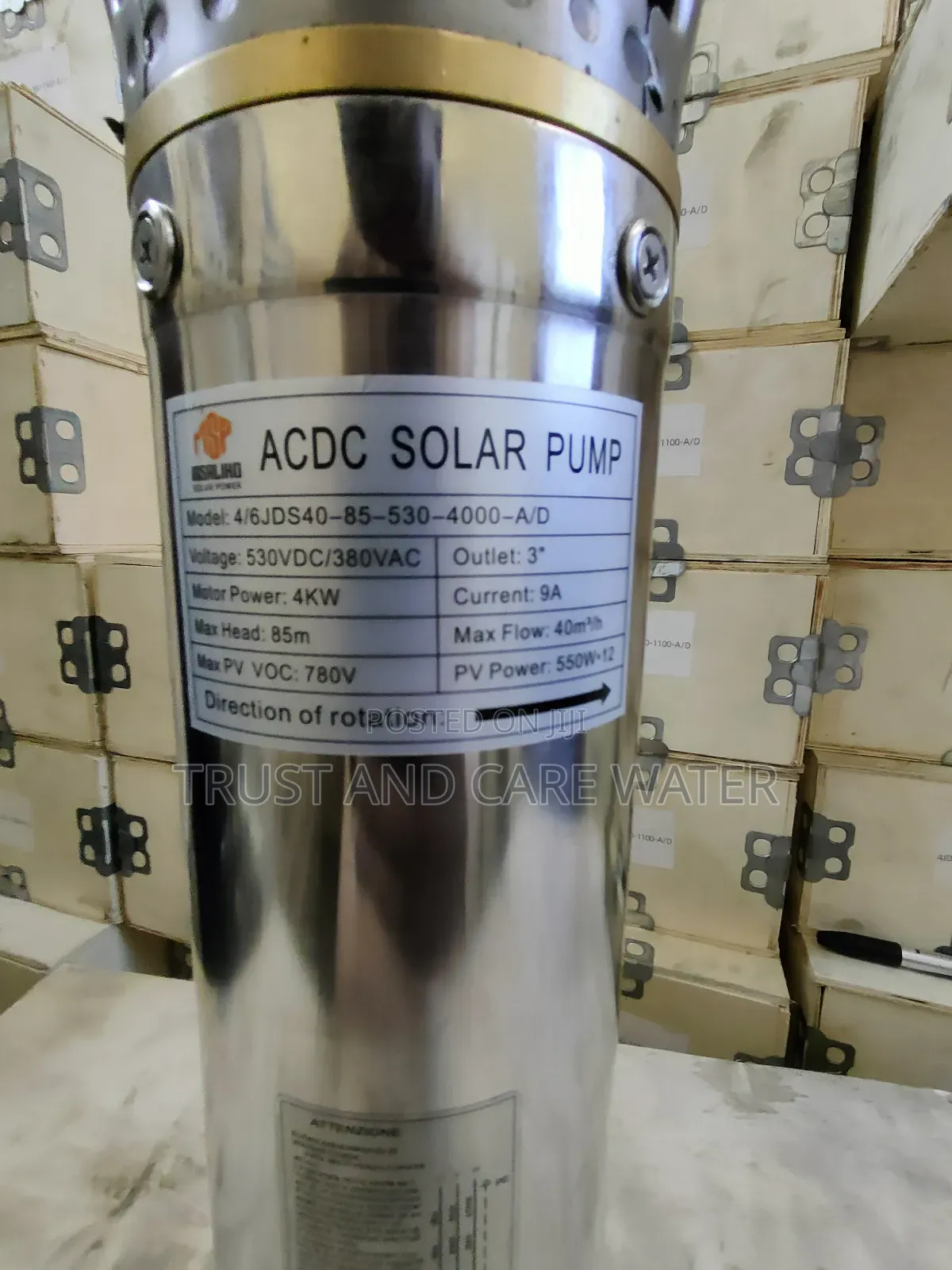Solar Pump 5.5hp Dc/Ac Stainless Steel (3inch)