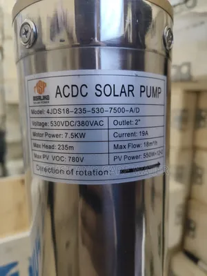 Solar Pump 10hp Dc/Ac Stainless Steel (2inch)