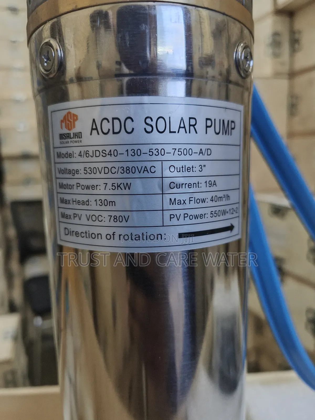 Solar Pump 10hp Dc/Ac Stainless Steel (3inch)