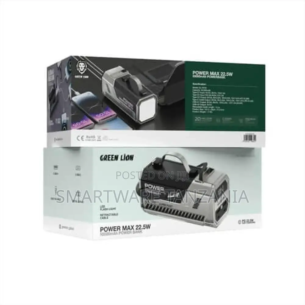 Green Lion 50000mah Power Bank 22.5w - Silver