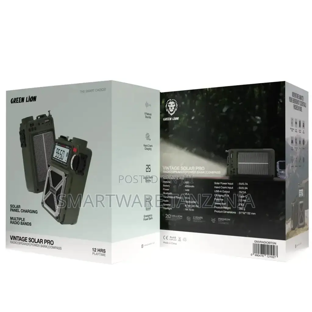 Solar Radio | Speaker | Power Bank | Compass | Flashlight