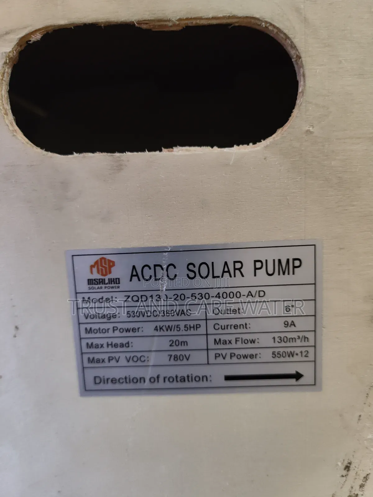 Surface Solar Pump 5.5hp Dc/Ac (6inch)