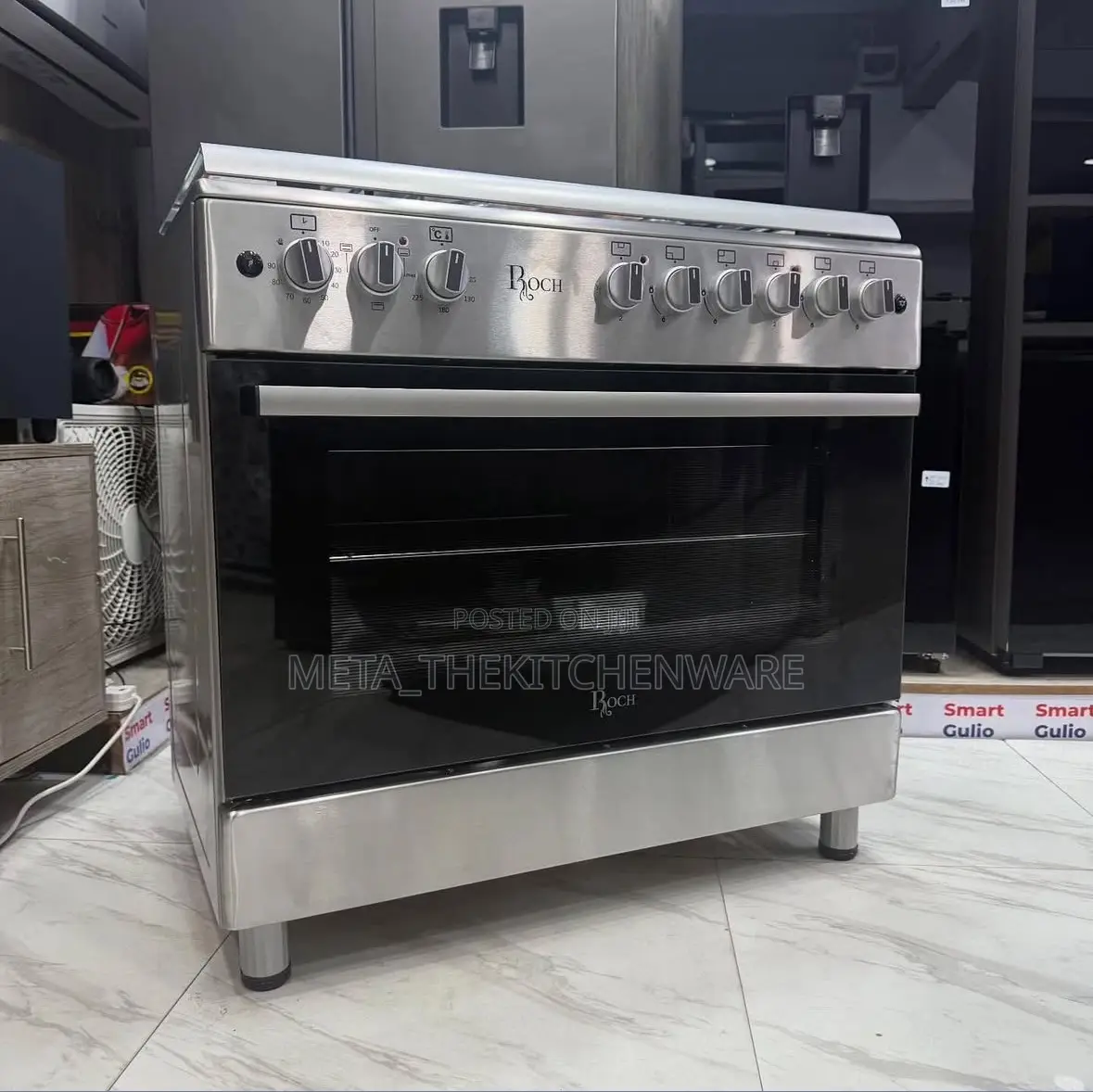Roch Cooker 4 Gas + 2 Electric Hob + Electric Oven 90x60cm