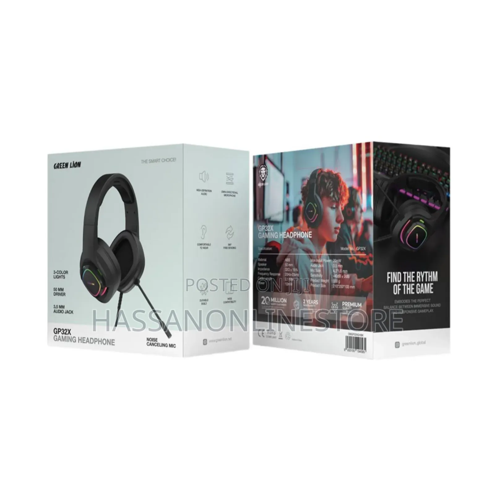Green Lion Gp32x Gaming Headphone - Black