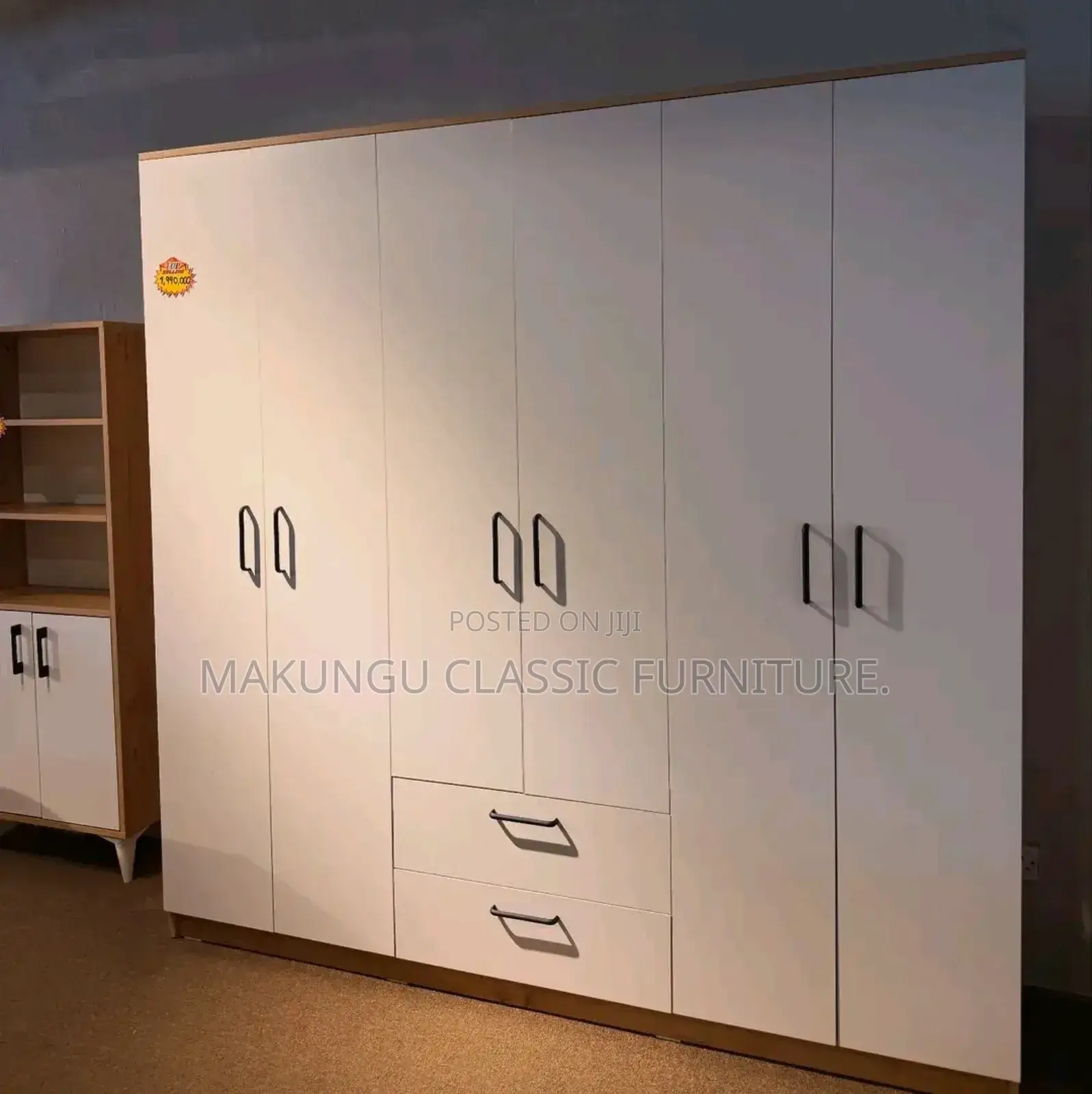 6 Doors Wardrobe With 2 Drawers
