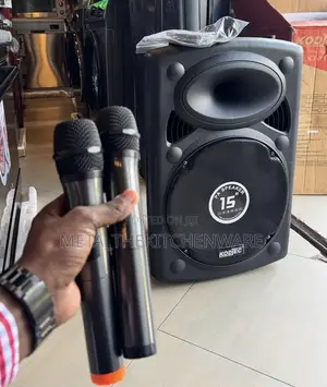Kodtec Rechargeable Speaker With 2 Wireless Mic 15inch