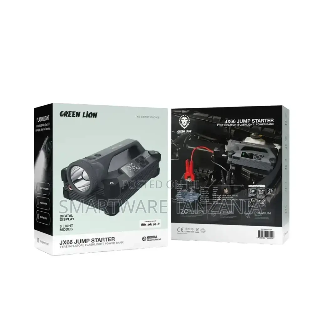 Green Lion Jx66 Jump Starter 24000mah - Gray