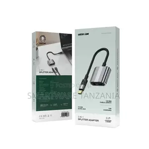 Green Lion 2 in 1 Splitter Adapter Type-C to Aux Type-C