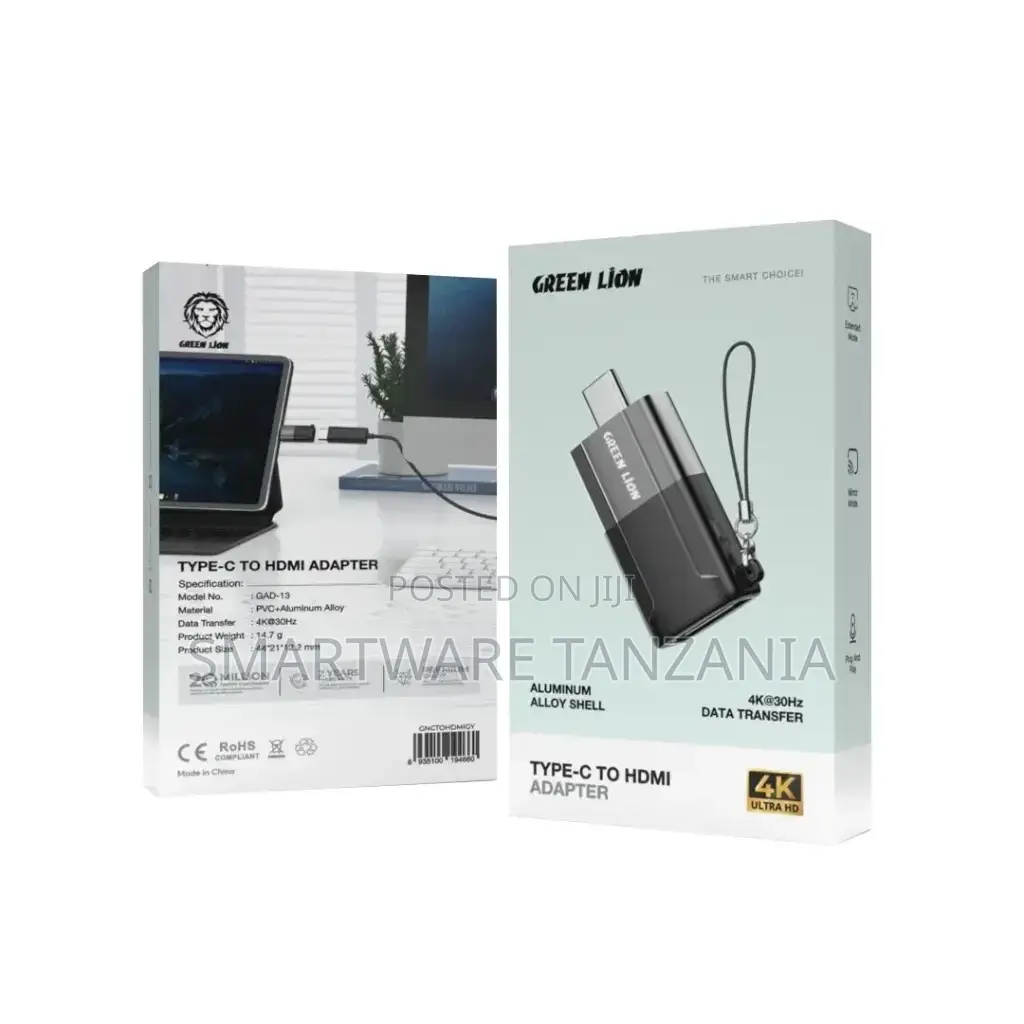 Green Lion Aluminum Alloy Shell Type C to Hdmi Adapter