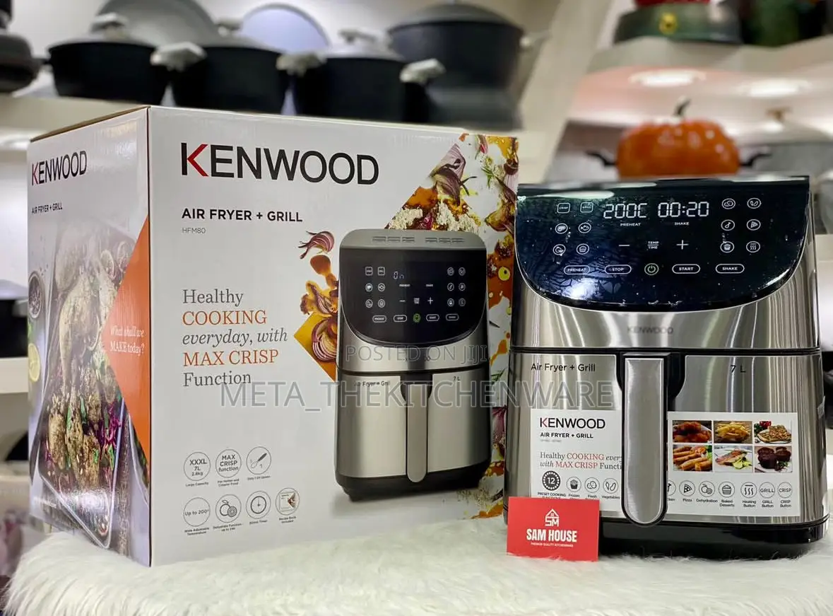 Kenwood Digital Air Fryer With Grill 7l 1800w Hfm80.000ss
