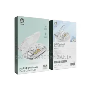Green Lion 6 in 1 Multi Functional Data Cable Set - White