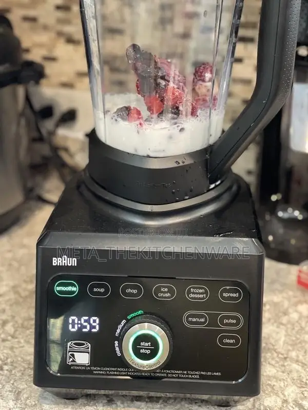 Braun Power Blender 3l 1600w With 2 Plastic Jars Jb9042bk