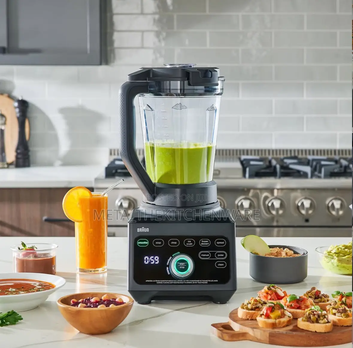 Braun Power Blender 3l 1600w With 2 Plastic Jars Jb9042bk