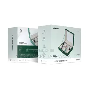 Green Lion Classic Watch Box 10 Slots With Glass - Green