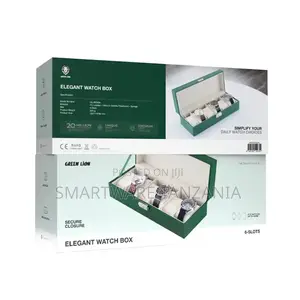 Green Lion Elegant Watch Box 6 Slots - Normal | With Glass