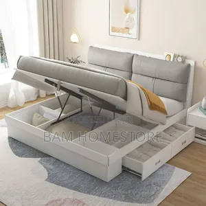 Wooden Bed 5*6 With Backrest