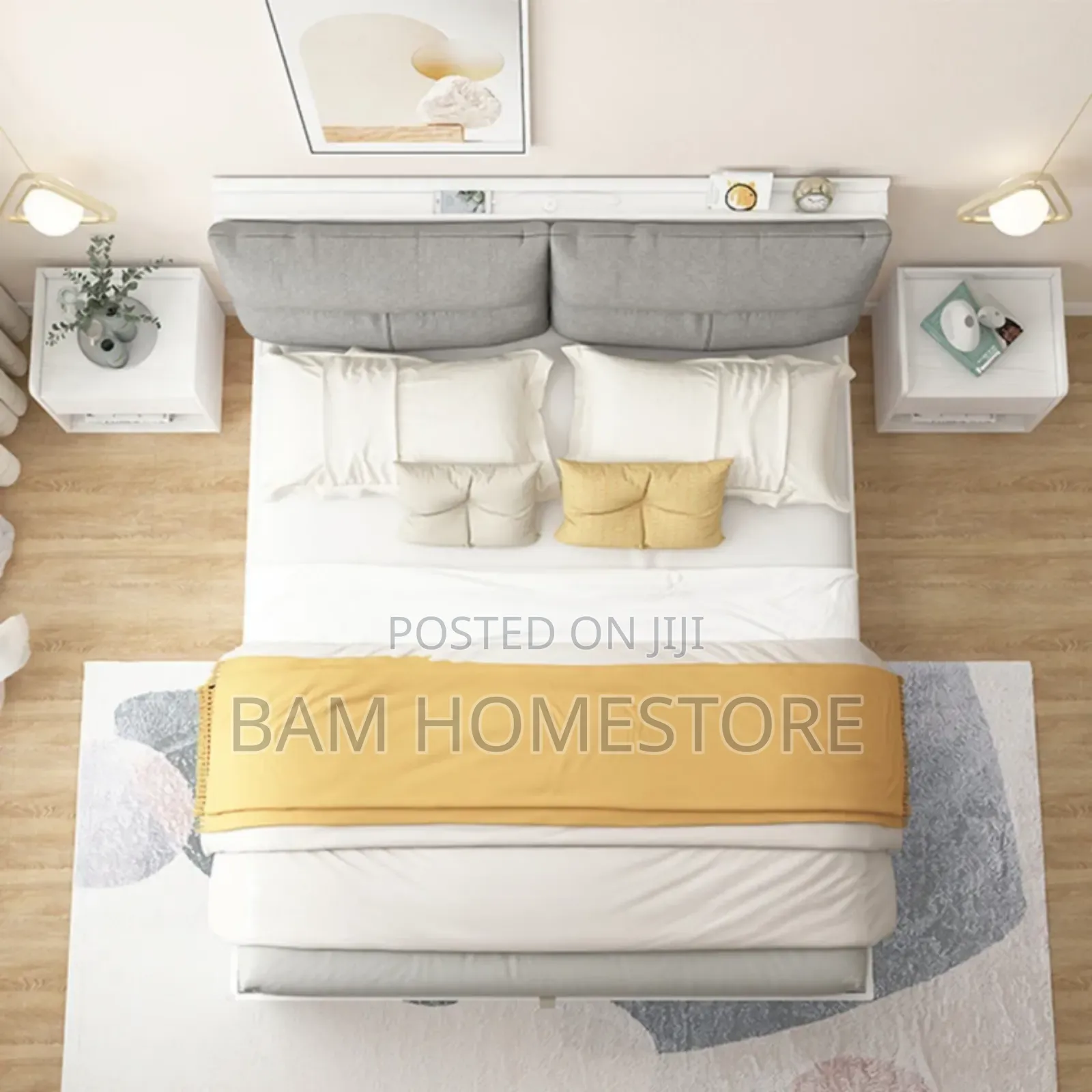 Wooden Bed 5*6 With Backrest