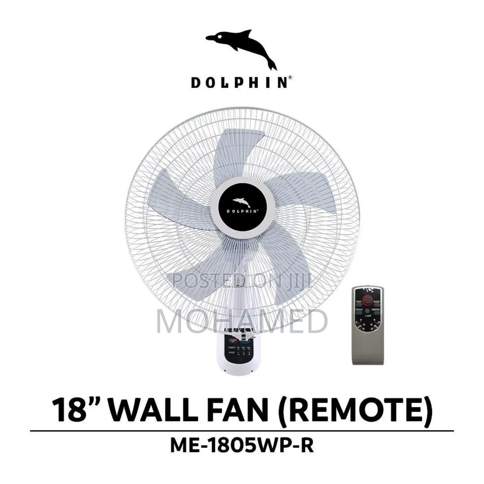 Feni Ya Ukutani Yenye Rimoti Brand Dolphin