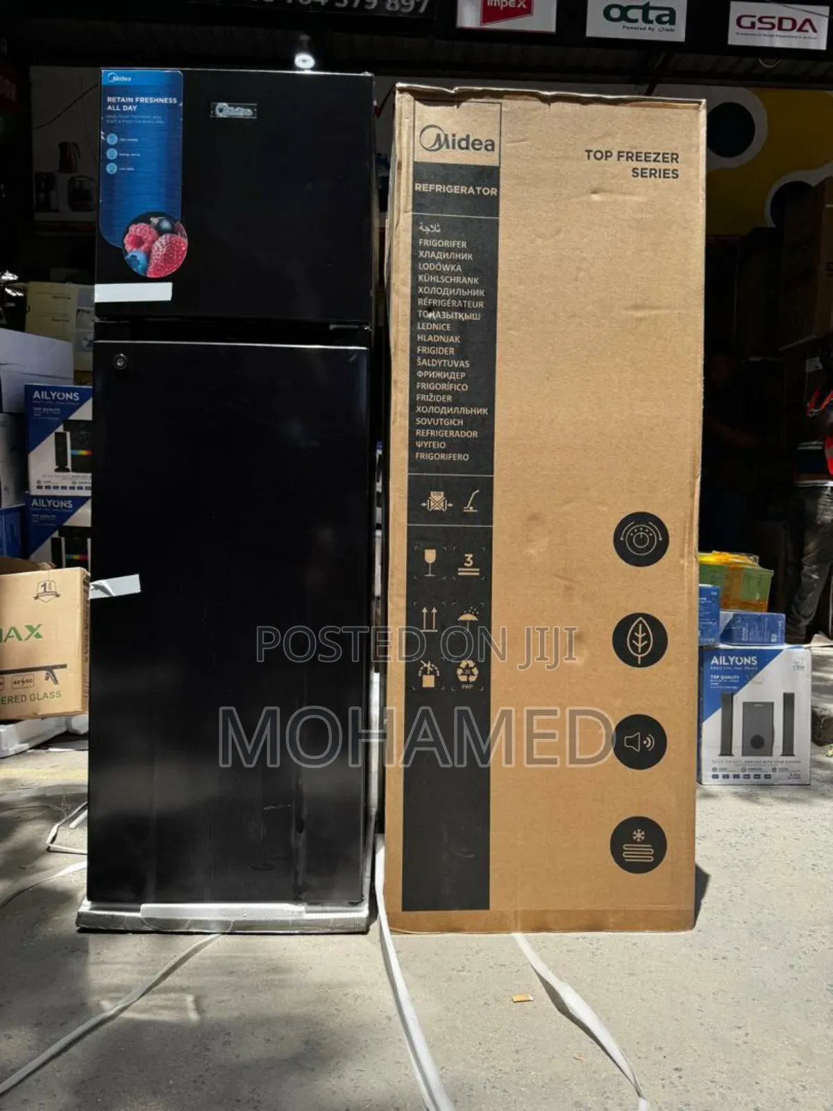 Midea Friji Lita 173 Black Colour