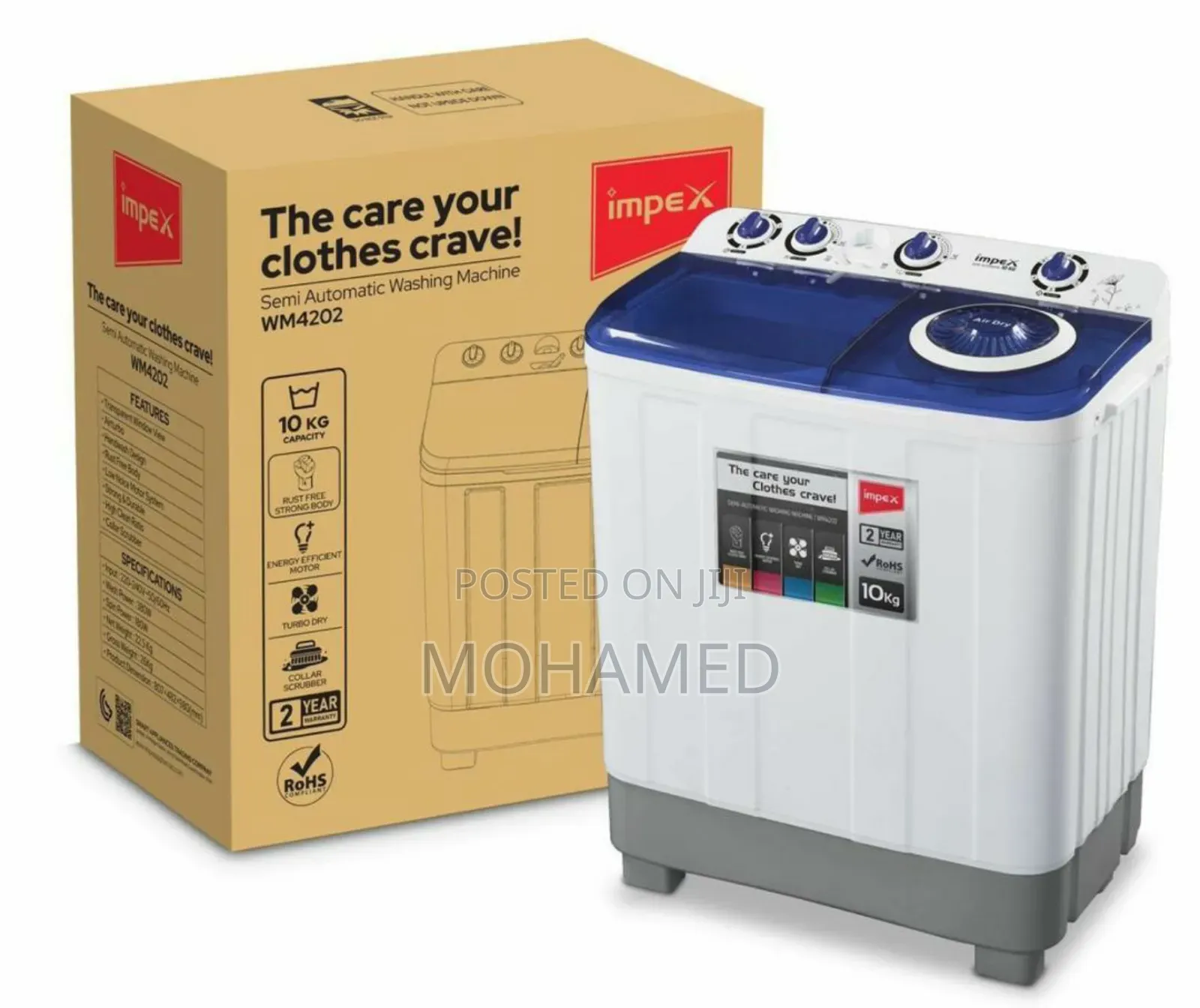 Impex Washing Machine 10kg