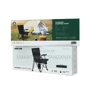 Green Lion Outdoor Camping Chair With Carrying Bag - Black