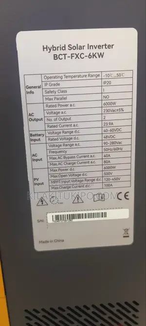 6kw-BCT-FXC-Hybrid Solar Inverter