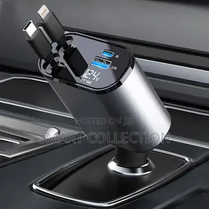 4 in 1 Best Retractable Car Charger for Type C iPhone