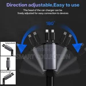 4 in 1 Best Retractable Car Charger for Type C iPhone