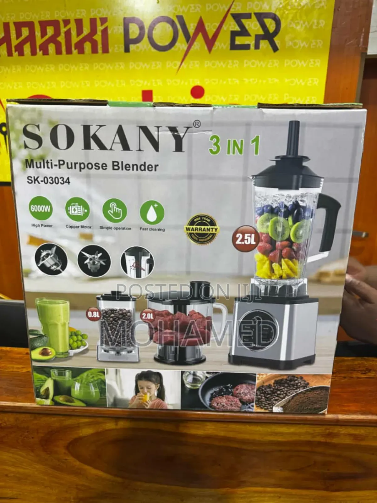 Sokany Mult Purpose Blender Lita 5