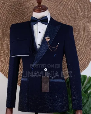 Dark Blue Stones Quality Suit