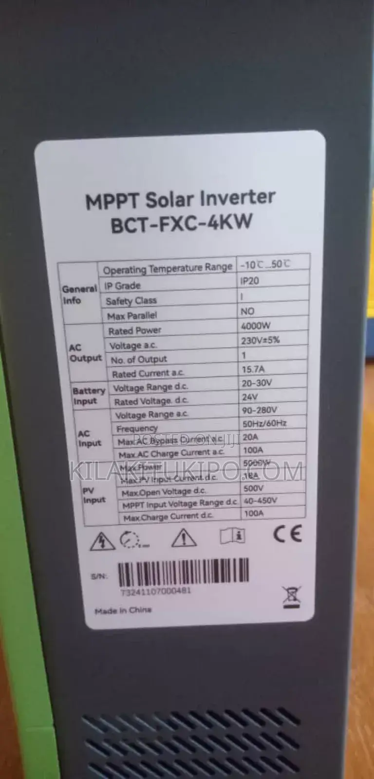 MPPT Solar Inverter BCT-FXT-4kw